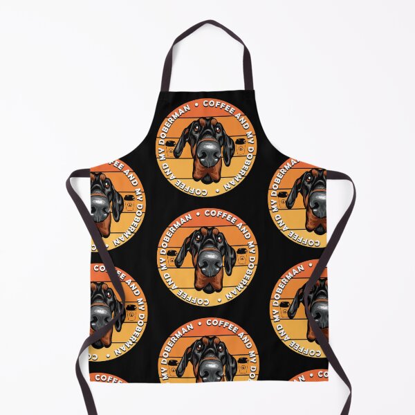 Item preview, Pug lover- coffee and my Doberman sunset retro artistic design style 3 designed and sold by SamRVstore.