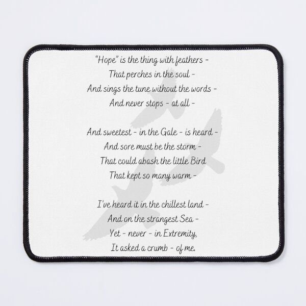 Item preview, "Hope" Is The Thing With Feathers - Emily Dickinson  designed and sold by Feather n'  Ink.