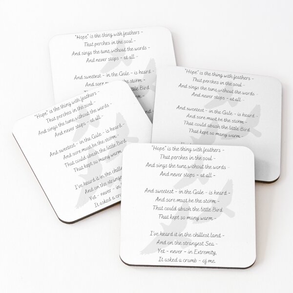 Item preview, "Hope" Is The Thing With Feathers - Emily Dickinson  designed and sold by Feather n'  Ink.