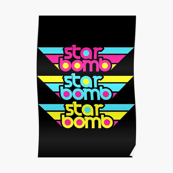 "Starbomb Merch Triple Colorful Starbomb Logo" Poster by Rainko Redbubble