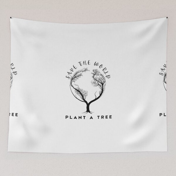 Item preview, save the world plant a tree black designed and sold by EsraaBaniOdeh.
