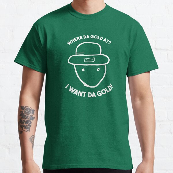 Mobile Alabama Where Da Gold At? Leprechaun Sketch (white) Classic T-Shirt