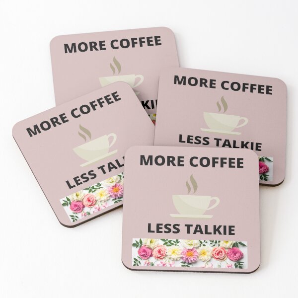 Item preview, More Coffee Less Talkie Art Poster designed and sold by LGMmugsdesign.