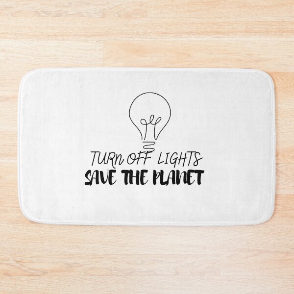 Item preview, save the planet turn off lights bulb designed and sold by EsraaBaniOdeh.