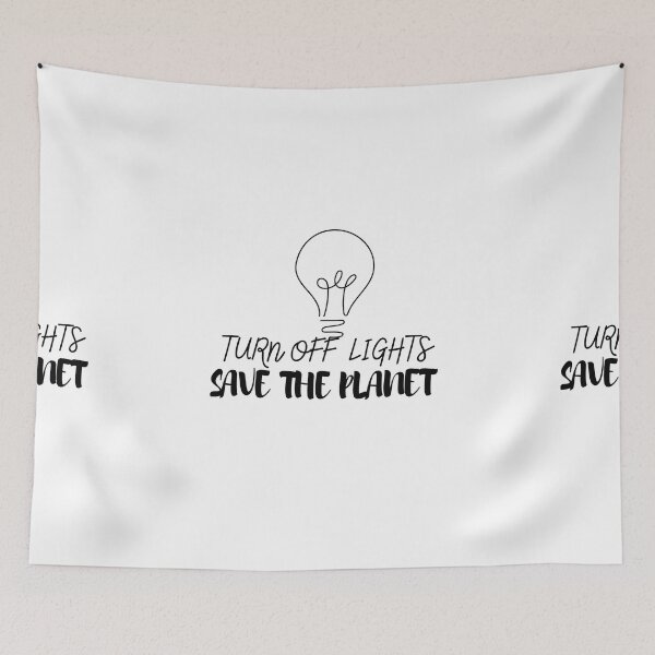 Item preview, save the planet turn off lights bulb designed and sold by EsraaBaniOdeh.