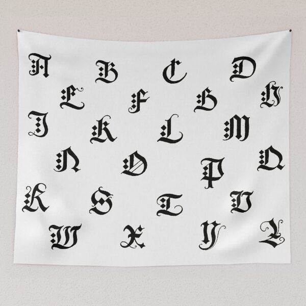 Item preview, German Gothic Capital Letter Stickers designed and sold by SowCow.