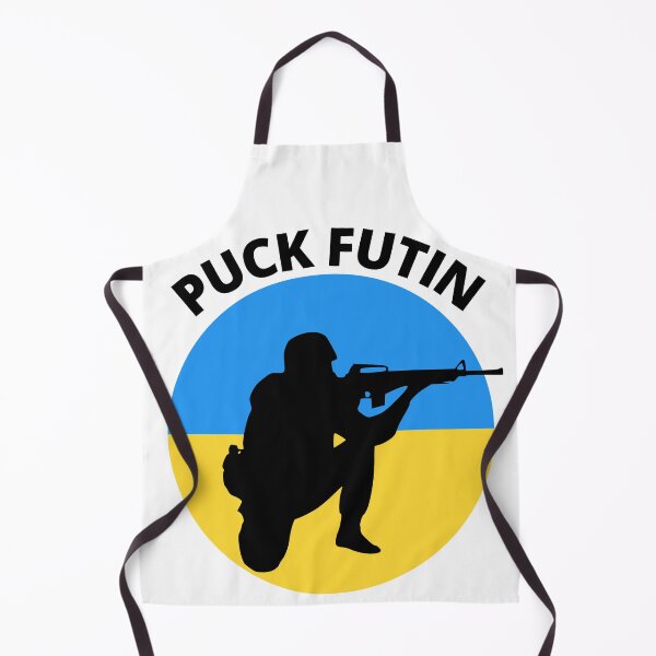 Item preview, puck futin ukraine flag and military warrior puck futin blue yellow black designed and sold by Tshirtk.