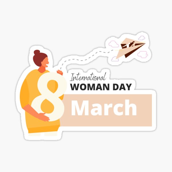 happy woman's day 8 march Sticker