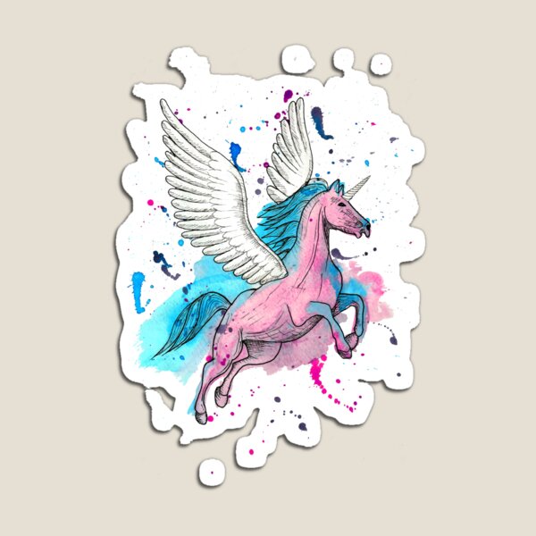Watercolour Unicorn 1 Magnet
