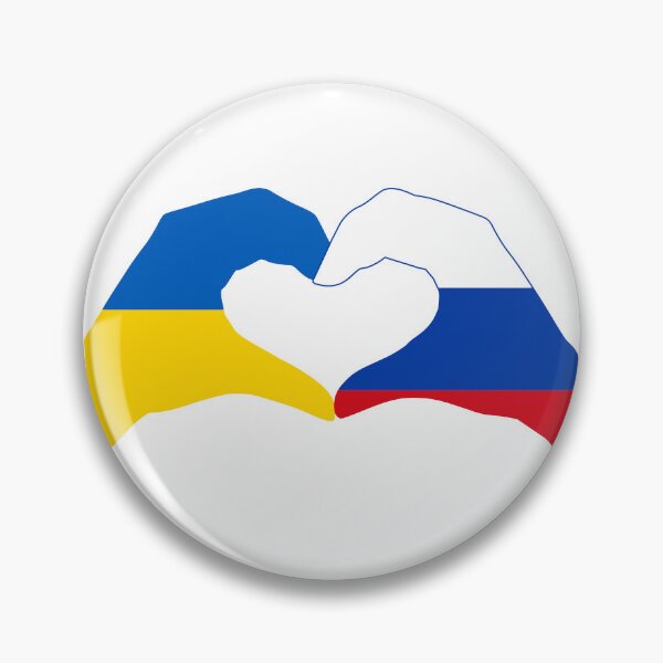 Item preview, We Heart Ukraine & Russia Patriot Flag Series designed and sold by Carbon-Fibre Media.
