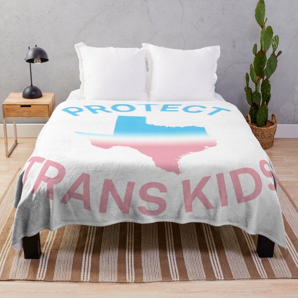 Item preview, Protect Trans Kids Texas - Transgender Flag - Protect Transgender Children - Curved Design designed and sold by SayWhatYouFeel.