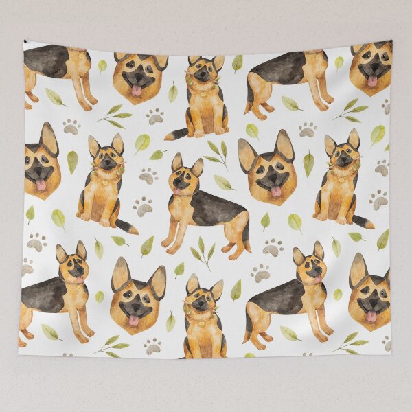 Item preview, German Sheppard Dog Doggie Puppy Pet Pattern designed and sold by Draculaura2009.