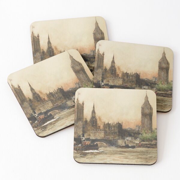 Item preview, The Houses of Parliament from the Thames - Charles Edward Dixon (1930) designed and sold by CartoClassics.