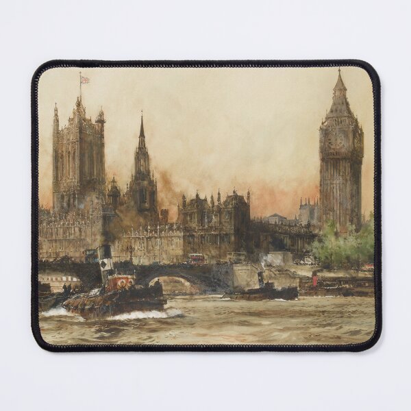 Item preview, The Houses of Parliament from the Thames - Charles Edward Dixon (1930) designed and sold by CartoClassics.