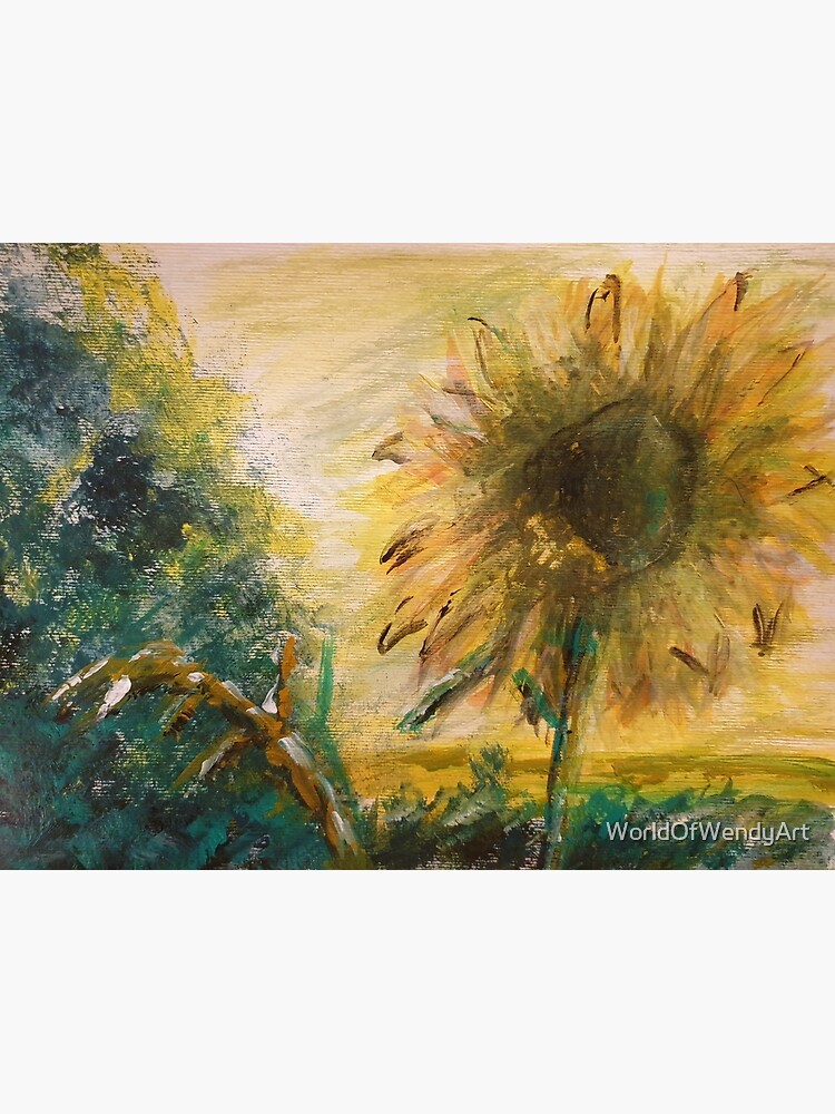 "Sunflower acrylic painting " Poster for Sale by WorldOfWendyArt Redbubble