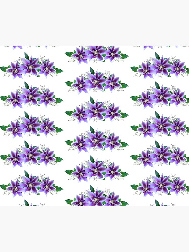 Disover Purple Floral Designs Shower Curtain