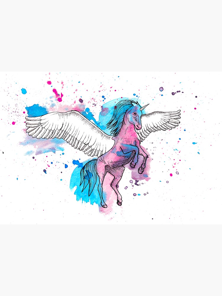 Watercolour Unicorn 2 by LPDesignsAndArt