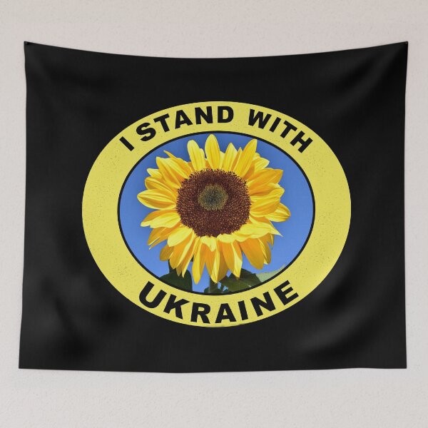 Item preview, I STAND WITH UKRAINE - With SunFlower designed and sold by MountMercantile.