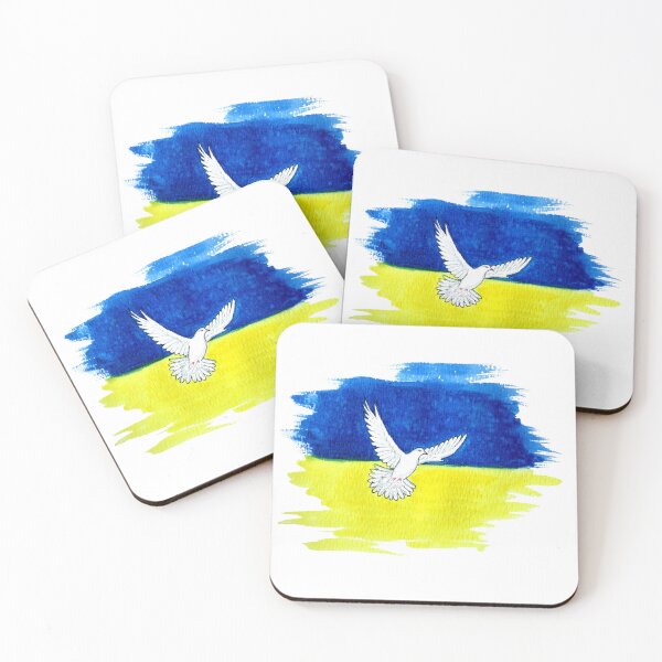 Item preview, Ukraine Peace Dove - Watercolor Painting - Stand with Ukraine - Blue Yellow Ukraine Flag - Slava Ukraini - Support Ukraine Art designed and sold by linbirds.