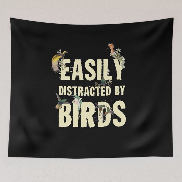 Item preview, Easily Distracted By Birds Gift Funny Birwatching designed and sold by Lenny Stahl.