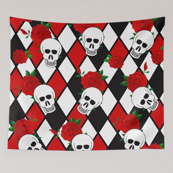 Item preview, Skulls and red roses designed and sold by clounewcomb.