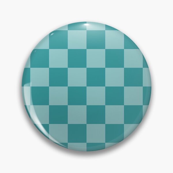 Item preview, teal checkered pattern, turquoise chequered designed and sold by Latte Design.