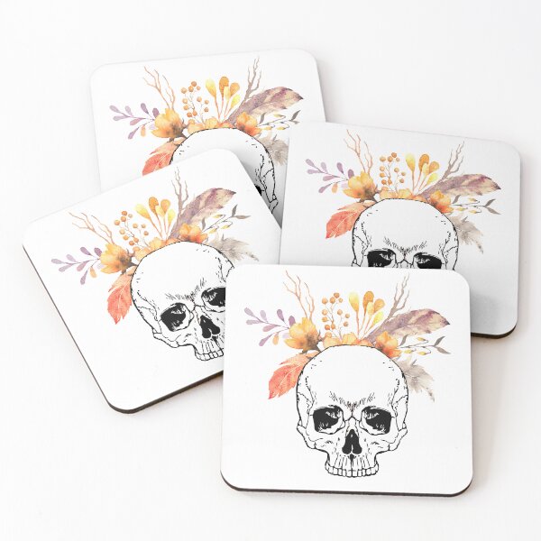 Item preview, Boho Flower Skull designed and sold by alybugg.