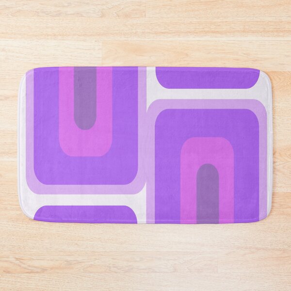 Item preview, Mid Century Modern Long Rectangles Venus Purple designed and sold by thepixelgarden.