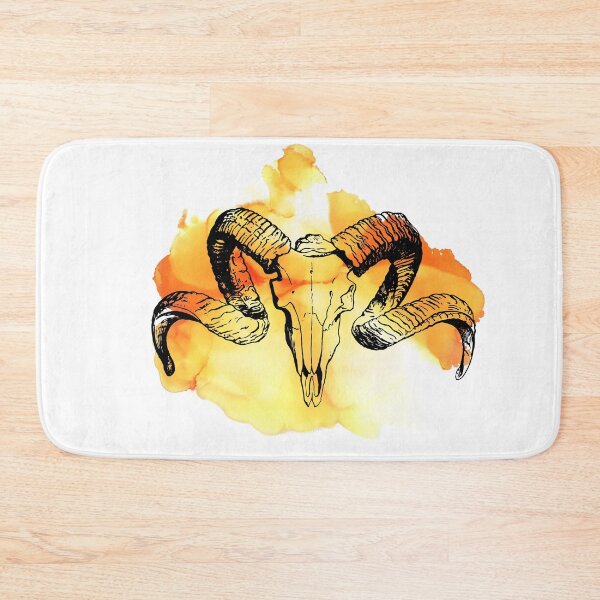 Item preview, Watercolor Splash Ram Skull designed and sold by alybugg.