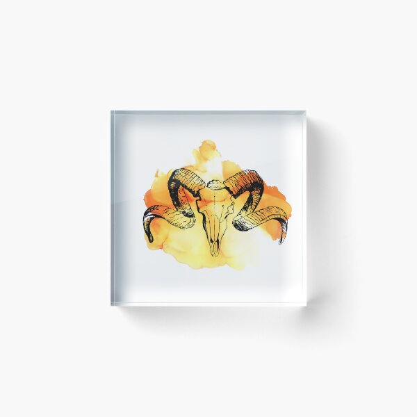 Item preview, Watercolor Splash Ram Skull designed and sold by alybugg.