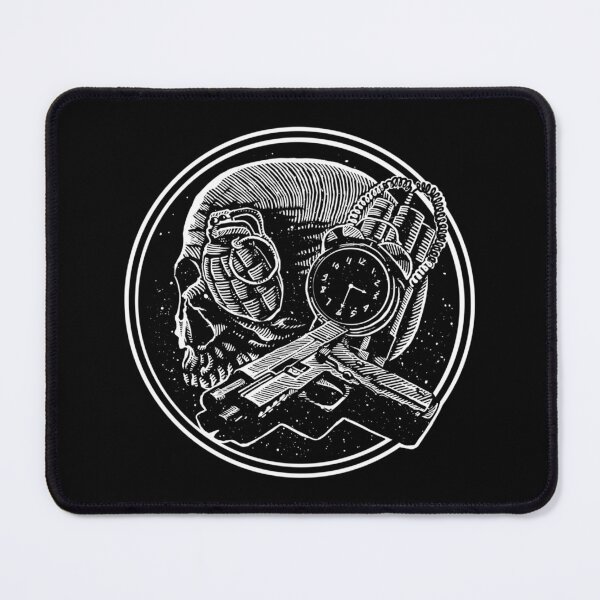 Item preview, Boom As Hell Gothic Skull Gun Bomb (Black) Sticker designed and sold by TrevoAbel40.