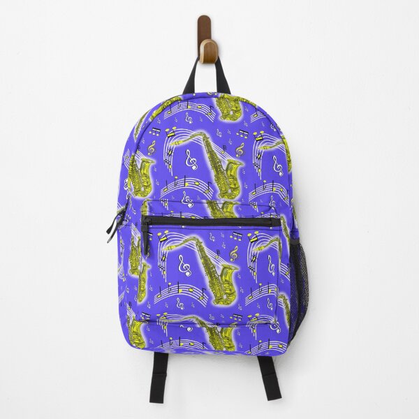 Item preview, Funky Yellow Highlighted Saxophone on a Sky-Blue Background designed and sold by ThisNThatImages.