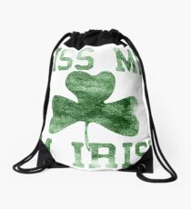 Kiss Me I'm Irish Drawstring Bag