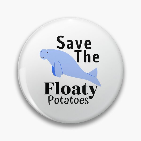 Artikelvorschau, Save The Floaty Potatoes Lustige Seekuh. entworfen und verkauft von AMERZAGUE DESIGN.