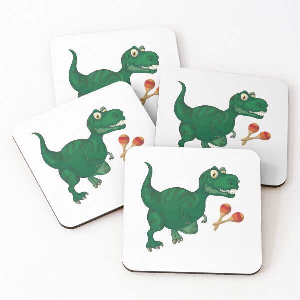 Item preview, Dinosaur Playing Maracas ,Funny Good Dinosaur Maracas Lovers Cool Green Design designed and sold by pedrored369.