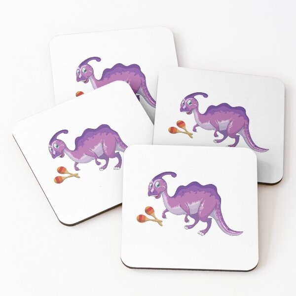 Item preview, Dinosaur Playing Maracas ,Funny Good Purple Dinosaur Maracas Lovers Art designed and sold by pedrored369.
