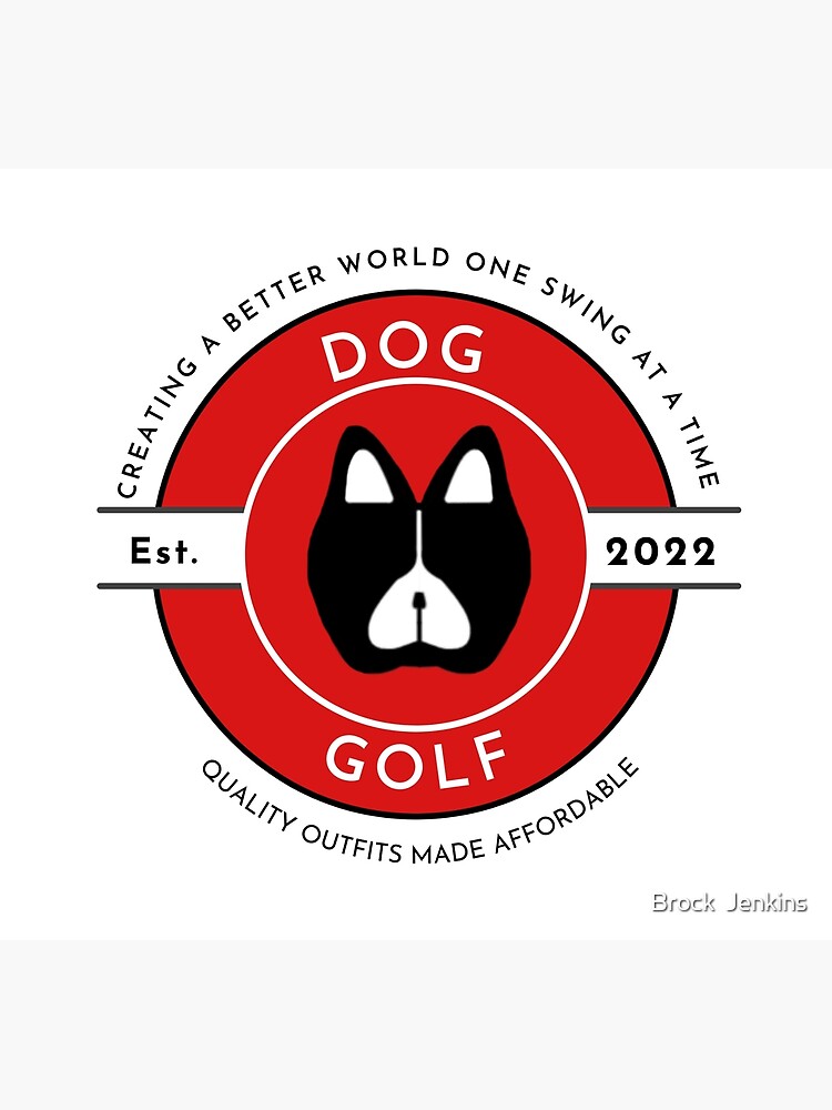 "Dog Golf Red Full Logo " Poster by DogGolf Redbubble