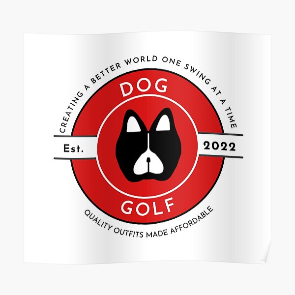 "Dog Golf Red Full Logo " Poster by DogGolf Redbubble