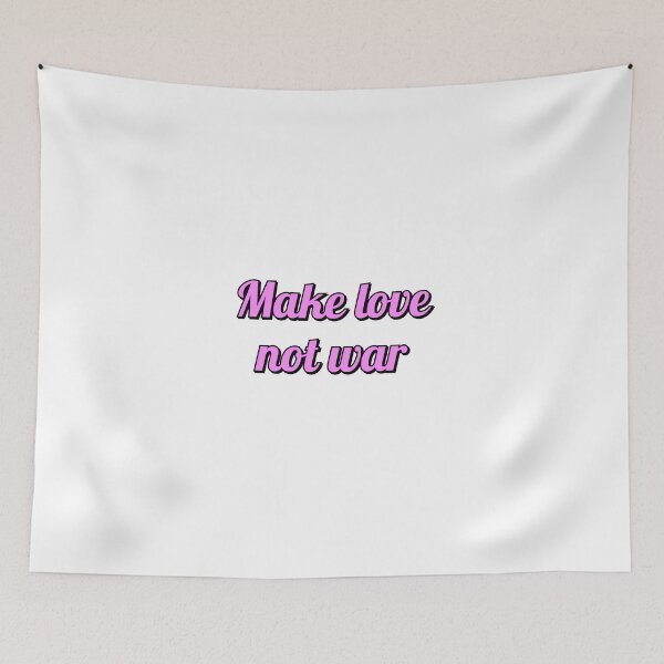 Item preview, Make Love Not War - Pink Calligraphic Text - Peace Protest Slogan designed and sold by Inspirationmotivation.