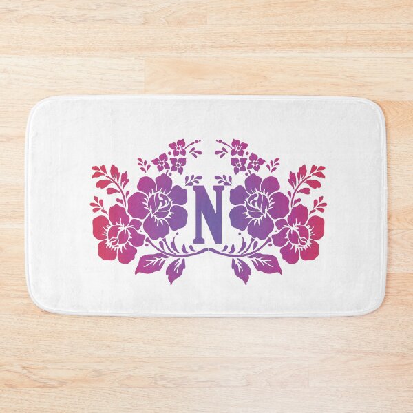 Item preview, Ornamental Letter N, Purple And Red Floral, Monogram Letter Ornament designed and sold by PROMEN Creativity.