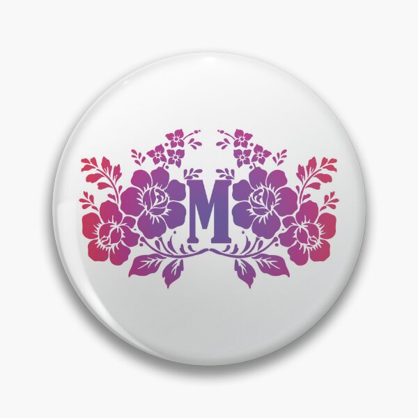Item preview, Ornamental Letter M, Purple And Red Floral, Monogram Letter Ornament designed and sold by PROMEN Creativity.