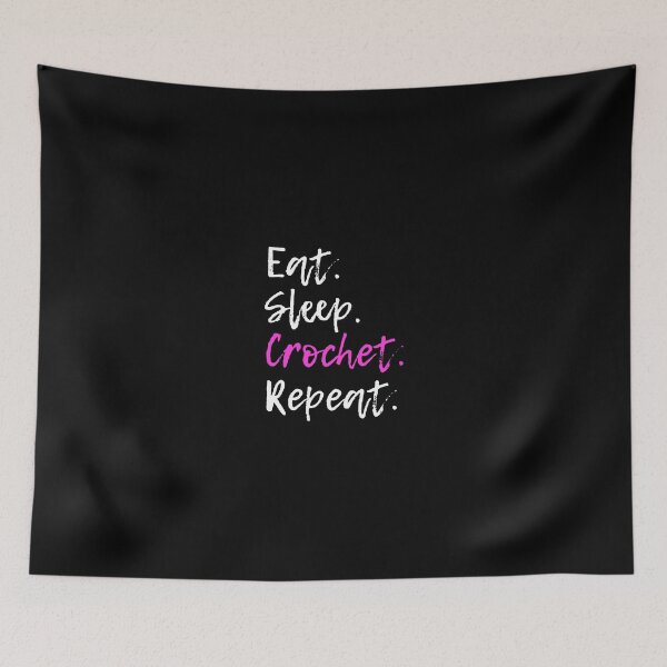 Item preview, Eat Sleep Crochet Repeat Crocheting Crocheter Gift designed and sold by denissebla.