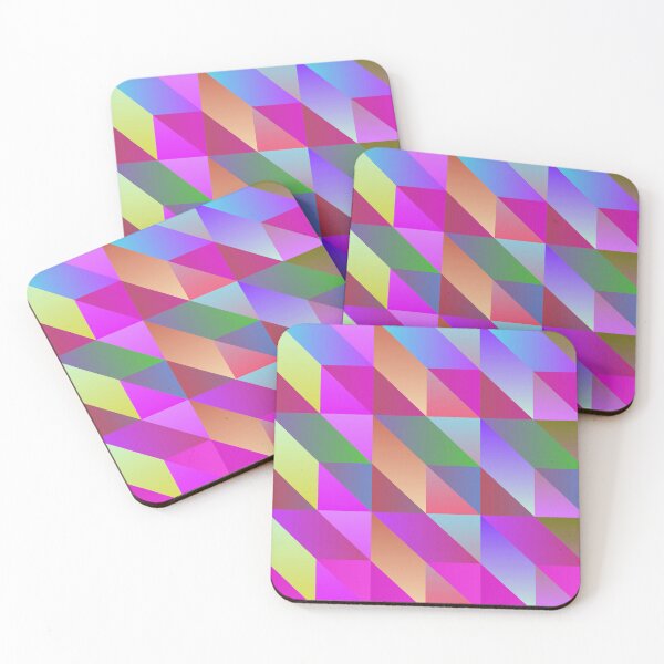 Item preview, Pink Blue Burgundy Yellow Modern Geometric Angles and Boxes designed and sold by SeaChangeDesign.