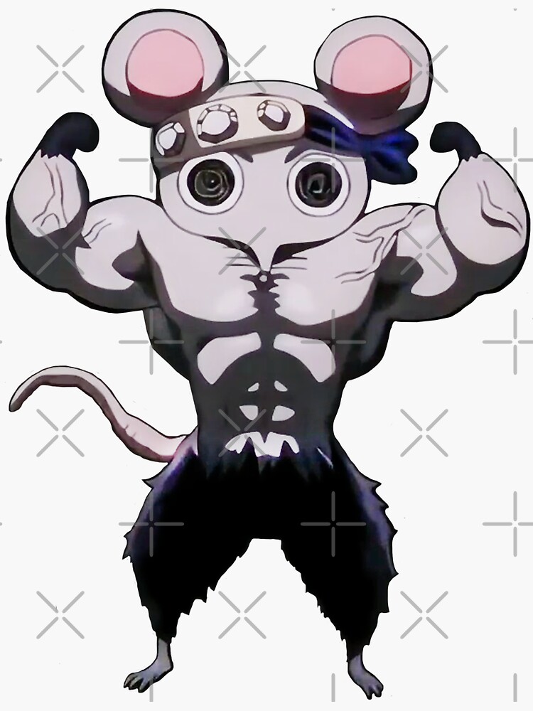 "tengens mice essential demon slayer mouse" Sticker by blackdogshop