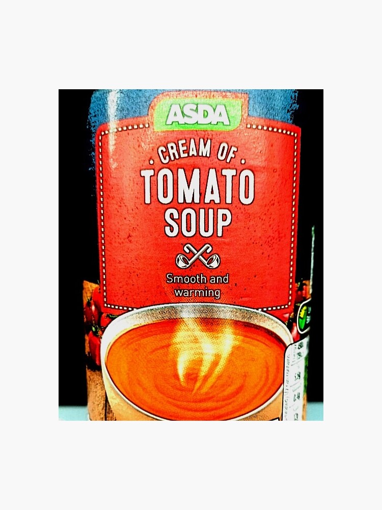"Andy Warhol inspired ASDA tomato soup tin art" Sticker for Sale by
