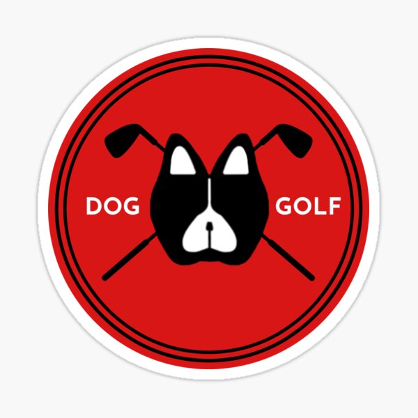 "Dog Golf Red Alternative Logo " Sticker by DogGolf Redbubble