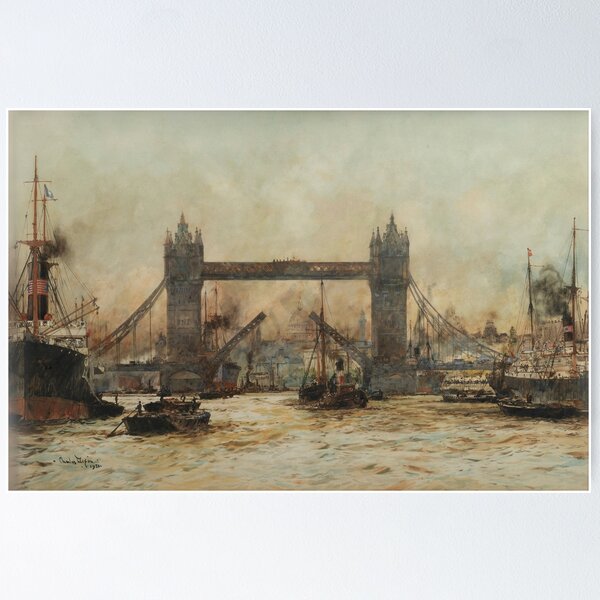 Item preview, Tower Bridge - Charles Edward Dixon (1930) designed and sold by CartoClassics.