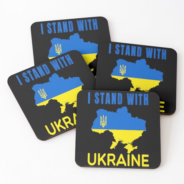 Artikelvorschau, I stand with Ukraine Ukrainian flag emblem map patriot entworfen und verkauft von Vic922.