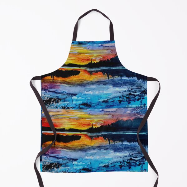 Item preview, Big Bear Lake Watercolor Sunset designed and sold by signaturelaurel.