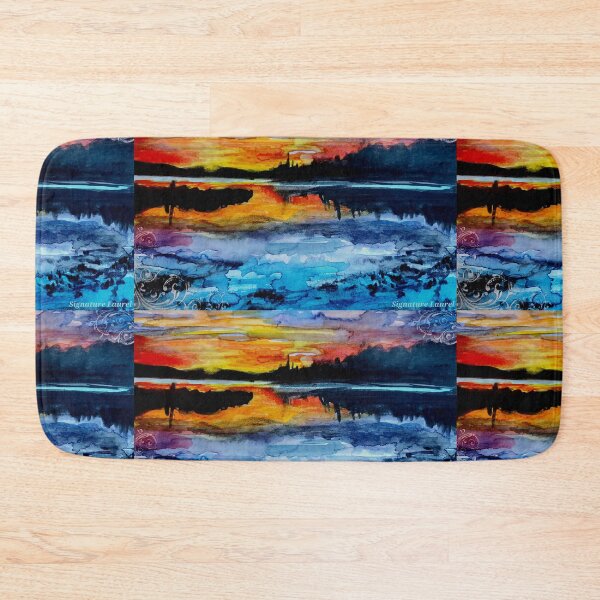 Item preview, Big Bear Lake Watercolor Sunset designed and sold by signaturelaurel.